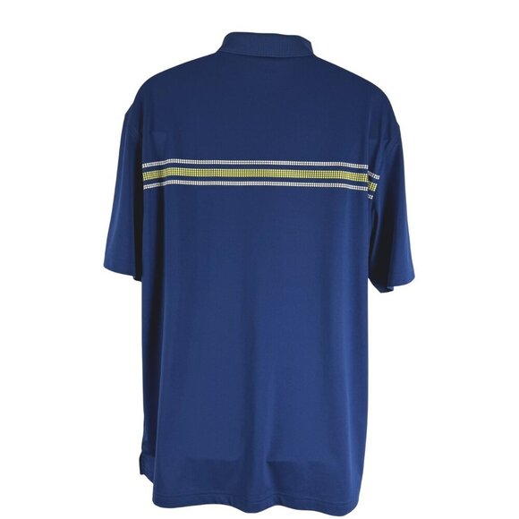 Masters Tech Polo Shirt Mens Large Blue Short Sleeve‎ Printed Golf TP-2966 - Picture 4 of 8